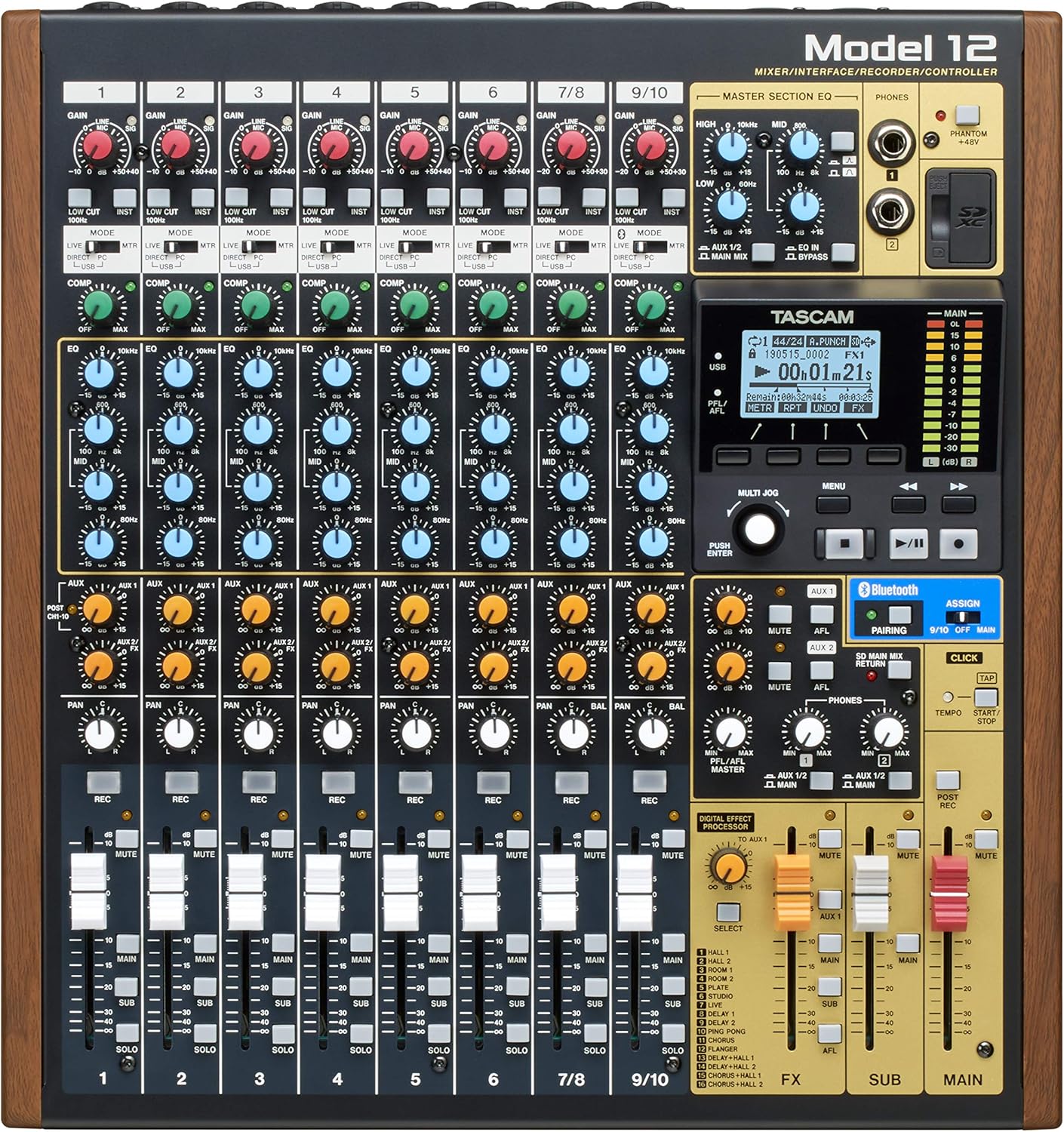 TASCAM Model 12 - 制作／配信／ライブパフォーマンス様々な環境